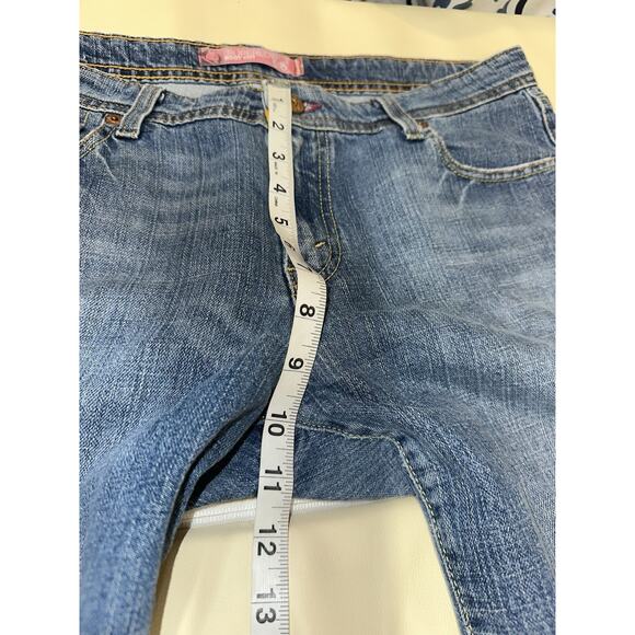 Levi's Womens Jeans 518 Super Low Boot Cut Blue Denim Medium Wash 13M 36X32 - Picture 5 of 12